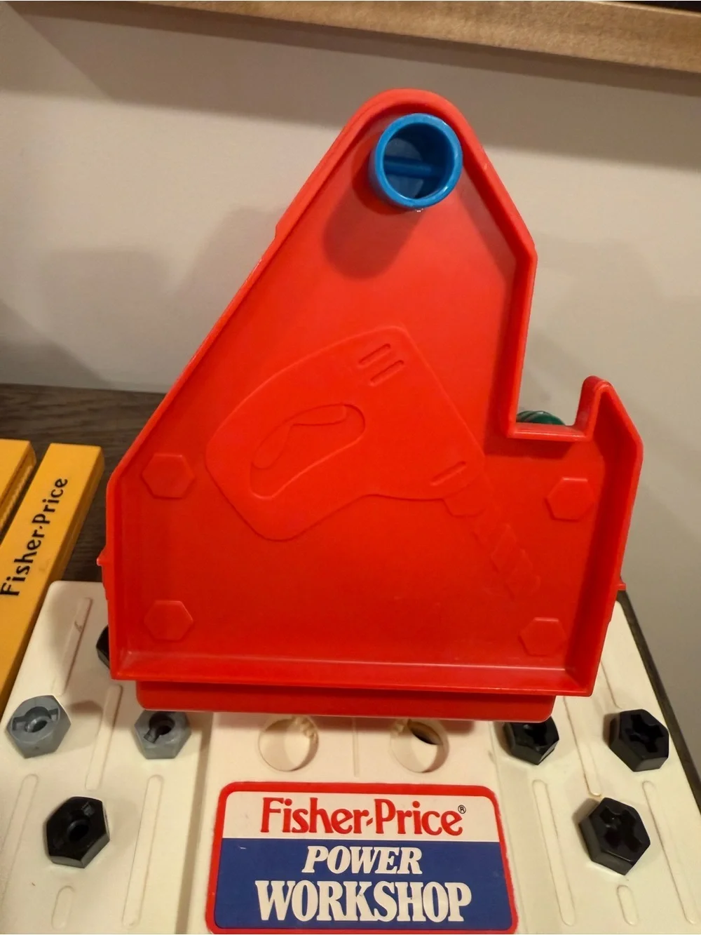 Vintage 1986 Fisher Price Power Workshop #2008 Toolbox and Tools - Incomplete